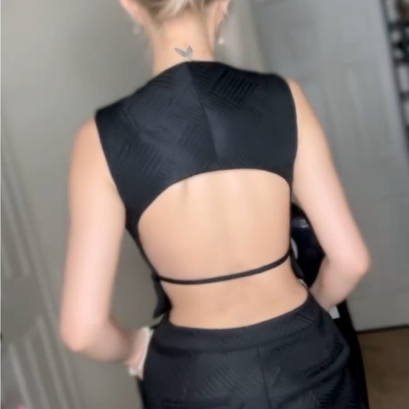 ZARA OPEN BACK JACQUARD VEST - Picture 10 of 10